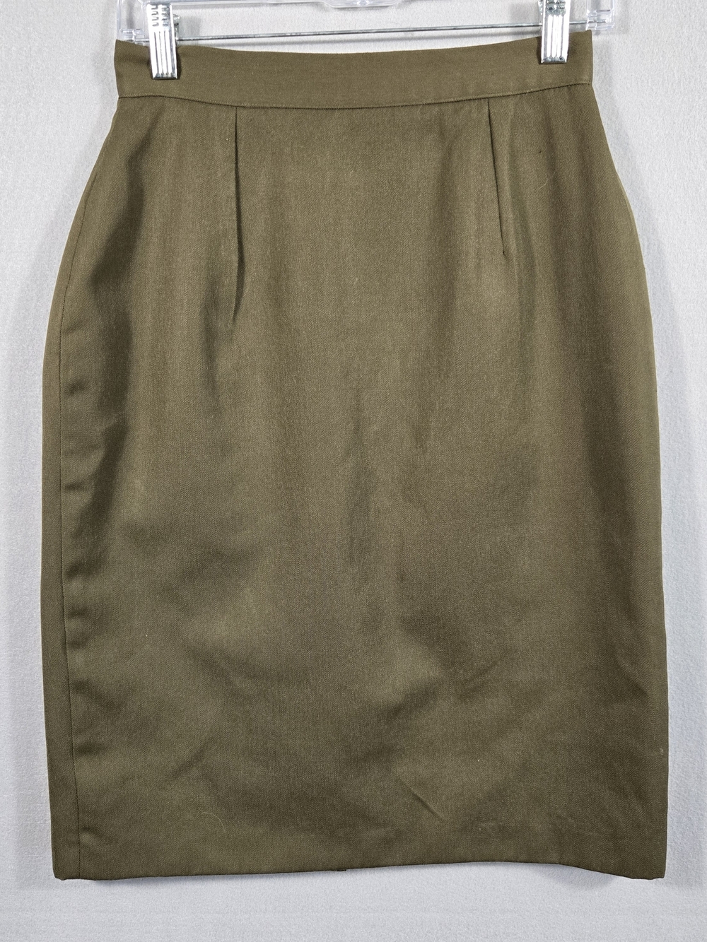 A.B.S.olute Vintage Made in Italy 100% Wool Pencil Skirt - Olive Green - Size 8